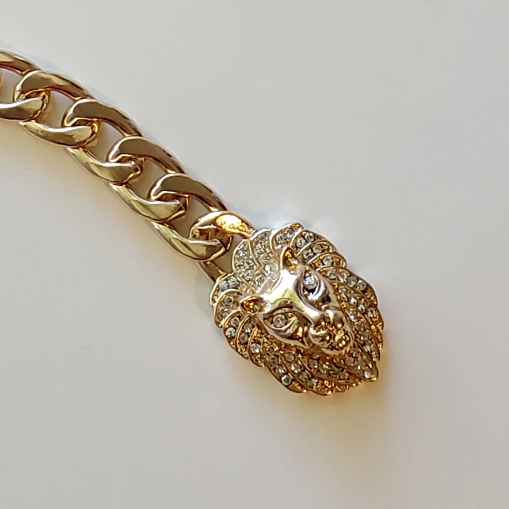 Lion Head Chain Belt - Curb Chain  Vintage Design
